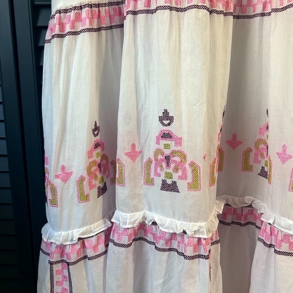 Alice by Temperley Maxi Dress Embroidered Details Womens Size 8 Spring Boho - Picture 5 of 11